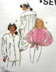 2210 BIG LOOSE POET SHIRT TIED OR NOT PATTERN XS-LG